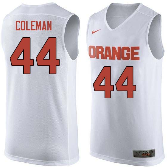 Men #44 Derrick Coleman Syracuse White College Basketball Jerseys Sale-White